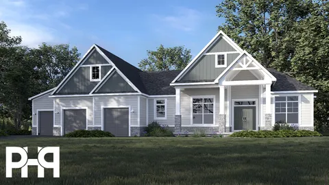 The Laurello house plan, exterior view 3